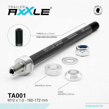 RadoxX 12mm Steckachse mit Universalanschluss