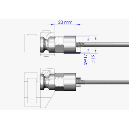 Protedac 5mm Schnellspannachse mit Becco Anschluss