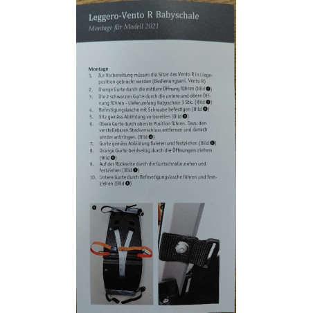 leggero Vento R Befestigungs-Set für die Weber Babyschale