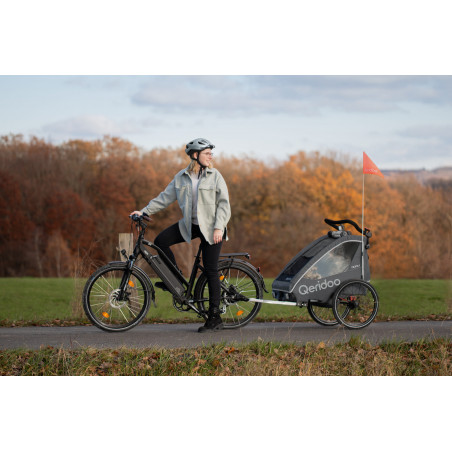 Qeridoo QUPA 2 Plus Kinderanhänger 2025 - Mineral Blue