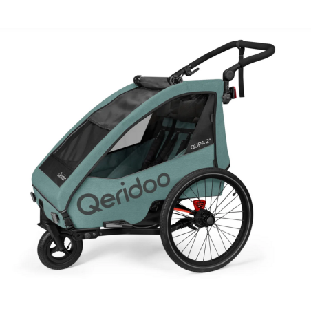 Qeridoo QUPA 2 Plus Kinderanhänger 2025 - Mineral Blue